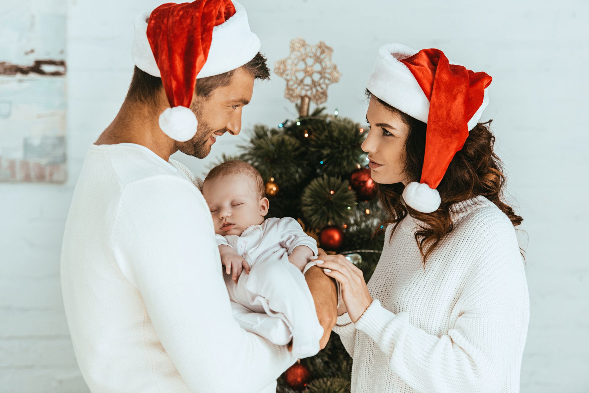 Little Brother And Sister Family Christmas Concept Stock Photo, Picture and  Royalty Free Image. Image 91876892.