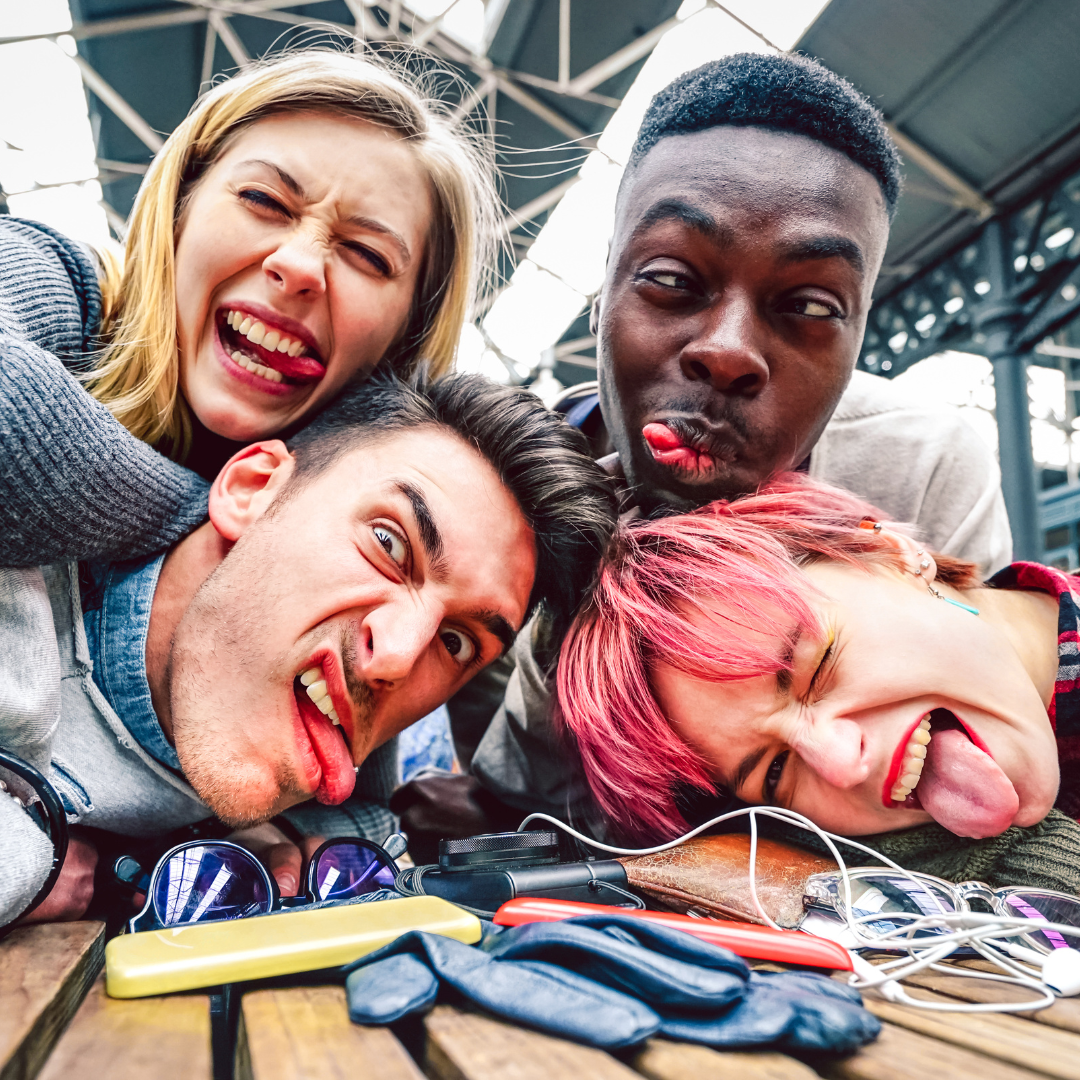 Group beautiful young people doing selfie in a cafe, best friends girls and  boys together having fun, posing emotional lifestyle concept 6075380 Stock  Photo at Vecteezy